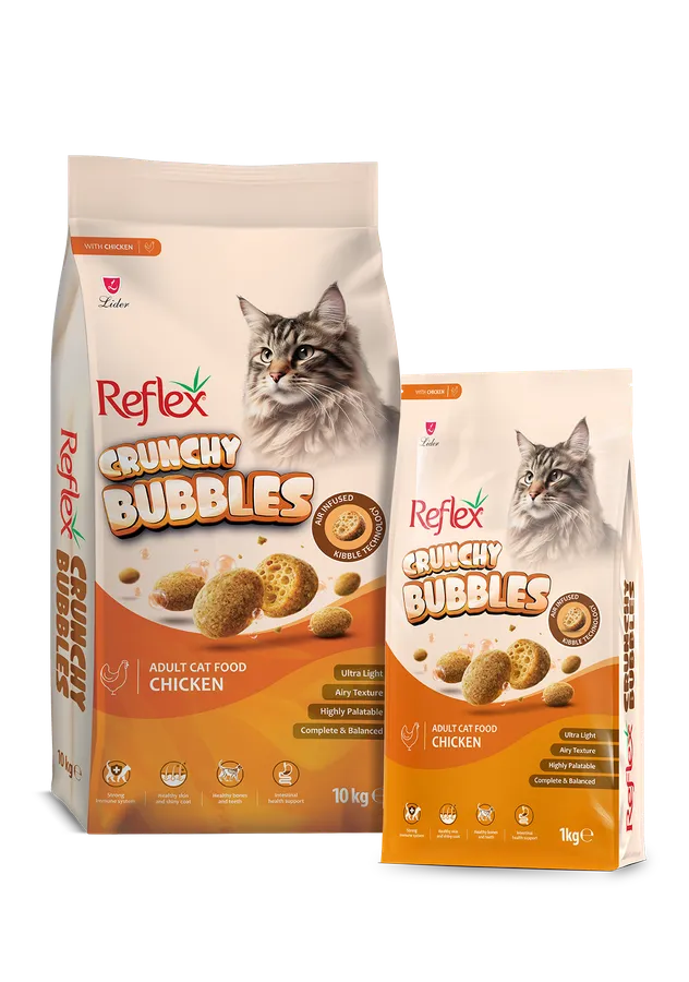Reflex Crunchy Bubble Yetişkin Tavuklu Kedi Maması