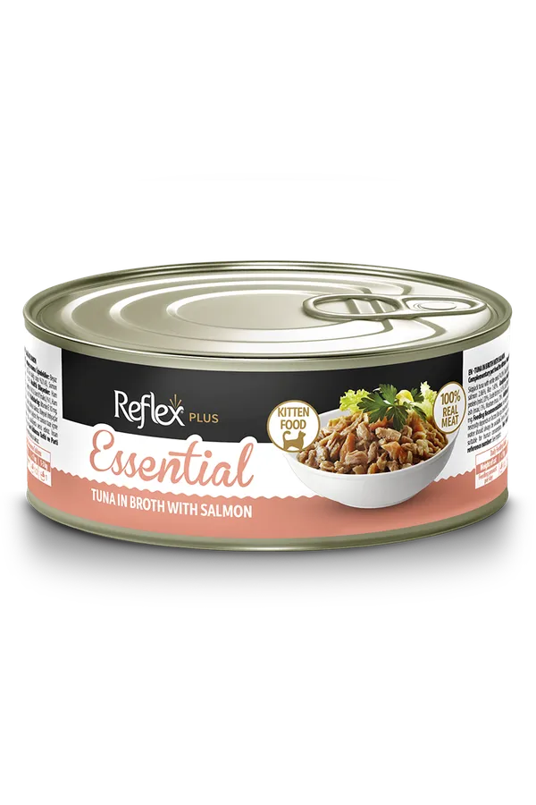 Reflex Essentials Et Suyu İçinde Ton Balıklı ve Somonlu Yavru Kedi Maması