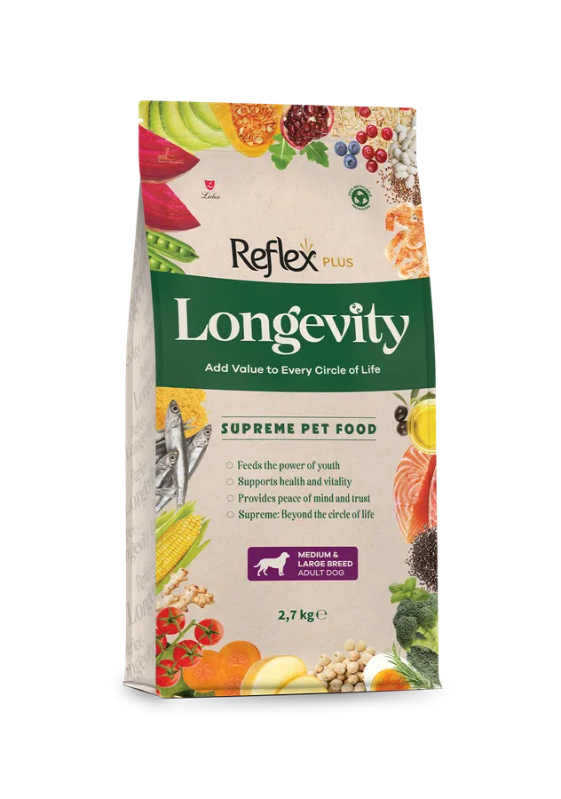 Reflex Plus Longevity Orta ve Büyük Irk Yetişkin Köpek Maması