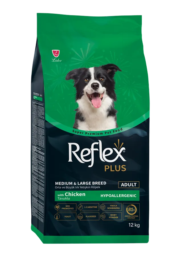 Reflex Plus Tavuklu Orta ve Büyük Irk Yetişkin Köpek Maması