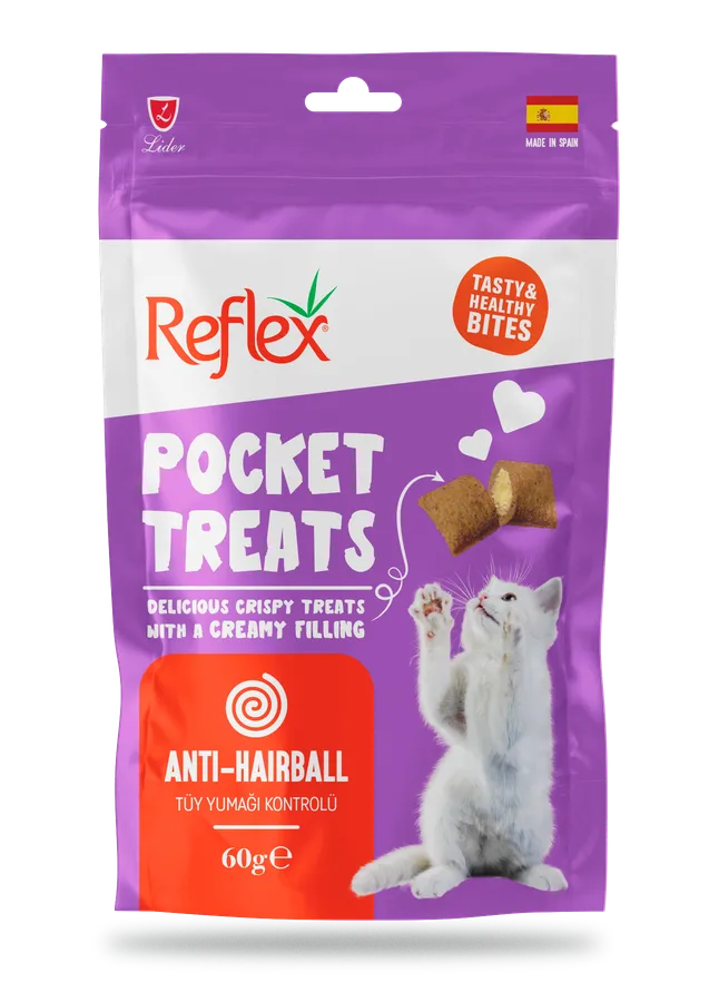 Reflex Pocket Treats Tüy Yumağı Kontrolü Kedi Ödül Maması